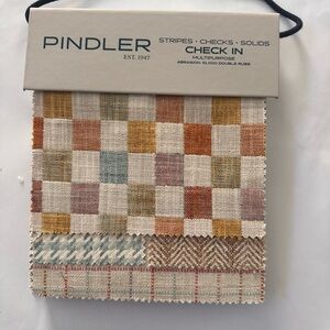 Pindler Check In Stripes Checks Solid Fabric Sample Books Craft Maker Doll House